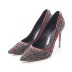 サルヴァトーレフェラガモ Salvatore Ferragamo パンプス 靴 ファブリック ブラック系 【中古】