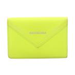 バレンシアガ BALENCIAGA PAPIER ZA THIN CARD カードケース アクセサリー レザー グリーン系 【中古】
