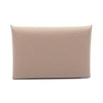 エルメス HERMES カルヴィ コインケース 財布 カーフ（牛革） ヴォーエプソン ブラウン系 エトゥープ 【中古】