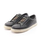 フェンディ FENDI FFロゴ スリッポン 靴 レザー ブラック系 【中古】