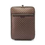  Louis * Vuitton LOUIS VUITTON. газ 55 дорожная сумка сумка Damier оттенок коричневого ebenN23294 [ б/у ]