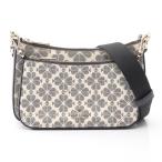 ケイトスペード Kate Spade デュエット スペード フラワー クロスボディ ショルダーバッグ バッグ PVCコーティングキャンバス アイボリ