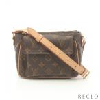 ショッピングモノグラム ルイヴィトン LOUIS VUITTON ヴィバシテPM モノグラム ショルダーバッグ PVC レザー ブラウン M51165 レディース 中古