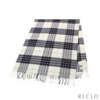 ジョンストンズ Johnstons マフラー その他 カシミヤ ネイビー ホワイト ベージュ レディース 中古