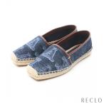  Max Mara Max Mara эспадрильи плоская обувь Denim кожа индиго blue blur un женский б/у 