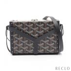 ショッピングゴヤール ゴヤール GOYARD ミノディエール トランクバッグ ショルダーバッグ コーティングキャンバス レザー ブラック ブラウン ホワイト レディース 中古