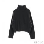 ボッテガヴェネタ BOTTEGA VENETA クロップド ニット ハイネック カシミヤ ダークグレー 704858 レディース 中古