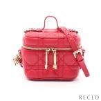  Christian Dior reti Dior микро vanity kana -ju ручная сумочка косметичка кожа красный 2WAY S0918ONMJ женский б/у 