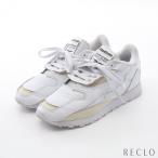 ショッピングマルジェラ メゾンマルジェラ22 Maison Margiela × Reebok PROJECT 0 CLASSIC LEATHER MEMORY OF V2 スニーカー レザー ファブリック ホワイト S38WS0195 レディース 中古