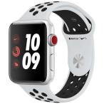【Apple】Apple Watch Nike+ Series 3 GPS+Cellularモデル 42mm MQME2J/A ピュアプラチナ/ブラックNikeスポーツバンド