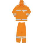 カジメイク 売切廃番 視認性レディースレインスーツ オレンジ S カジメイク 保護具 作業服 雨具 3830-25-S 代引不可
