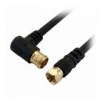 HORIC ホーリック アンテナケーブル 15m ブラック L字差込式/ネジ式コネクタ AC150-687BK 代引不可