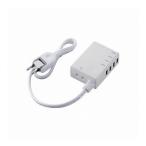 5個セットエレコム USBタップ/USBメス×4/AC×1/ケーブル60cm/3.1A/ホワイト MOT-U06-2144WHX5 代引不可