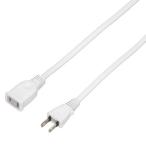 YAZAWA 延長コード1個口2m ホワイト  HSL102WH 家電 生活家電 OAタップ 代引不可 メール便