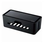 ケーブルボックス コードボックス スタンド付 小型 コンパクト 延長コード 4〜6個口 コードホール×6 ブラック EKC-BOX003BK 代引不可