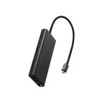 USB Type-C ドッキングステーション 10-in-1 ハブ PD 85W出力 急速充電 USB-C ×2 USB-A ×4 HDMI ×1 SD+microSD ×1 RJ45 ×1 ブラック DST-100BPBK 代引不可