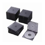 エレコム Blu-ray/DVD/CDケース スリム/PS/2枚収納 CCD-JSCSW50CBK 代引不可