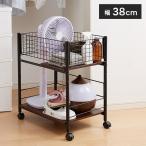 キャスター付き クローゼット収納ラック 幅38cm 棚板自由自在 マルチラック 押入れ収納 押入れ収納 キャスター ワゴン 収納ボックス すきま収納 ラック