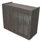 エアコン室外機カバー 日よけカバー 木製 天然木 エアコンカバー エクステリア DIY モダン 幅110cm 大型エアコン対応 代引不可