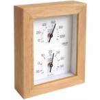 クレセル 天然木 温度計・湿度計 CR-650W（アウトレット）