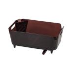リバティーコーポレーション 水切りバスケット ポケットセット 幅38×奥行24cm ブラウン Style+ アクリル ポケットセット LD-101