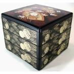 ショッピングおせち料理 アサヒ興洋 6.5寸塗三段重 黒 手まり 代引不可