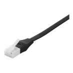 BUFFALO Cat6 ツメの折れないLANケーブル フラット ストレート 20m ブラック BSLS6FU200BK2 代引不可