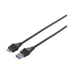 バッファロー(サプライ) ユニバーサルコネクター USB3.0 A to microB スリムケーブル 1.0mブラック BSUAMBSU310BK 代引不可