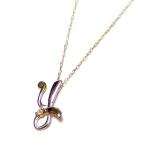 イニシャル ネックレス ダイヤモンド ネックレス 一粒 0.01ct K18 ゴールド 文字 Y ダイヤネックレス ペンダント 代引不可