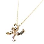 イニシャル ネックレス ダイヤモンド ネックレス 一粒 0.01ct K18 ゴールド 文字 K ダイヤネックレス ペンダント 代引不可