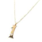 ナンバー ネックレス ダイヤモンド ネックレス 一粒 0.01ct K18 ゴールド 数字 1 ダイヤネックレス ペンダント 代引不可