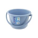 〔20セット〕 ポリバケツ/清掃用品 〔4WB〕 ブルー 丸型 『ベルク』 〔家庭用品 掃除用品 業務用〕 代引不可