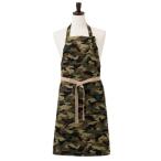 胸当てカモフラエプロン グリーン（淡） 綿100% KMA2705-2 代引不可