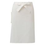 腰下ミドルダンガリーエプロン ホワイト 綿100% KMA2710-1 代引不可