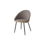 北欧風 パーソナルチェア 2脚セット 〔ベージュ〕 幅56cm スチール ソフトレザー 〔リビング ダイニング 仕事 勉強〕 代引不可