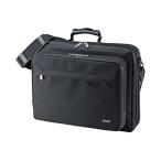 (まとめ) サンワサプライ PCキャリングバッグ 15.6型ワイド対応 ブラック BAG-U54BK2 1個 〔×5セット〕 代引不可