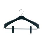 (まとめ) シンコハンガー リバース ジャケットハンガー クリップ付 42cm ブラック RJH-C42 1本 〔×30セット〕 代引不可