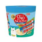 （まとめ）CIAO ちゅ〜る グルメかつお海鮮バラエティ 14g×120本 (ペット用品・猫フード)〔×4セット〕 代引不可