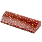 日本製 マグネット式 花柄 メガネケース レッド OP-350-3 代引不可