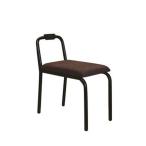 パーソナルチェア 〔1脚販売 ダークブラウン×ブラック〕 幅25cm 耐荷重80kg 日本製 スチールパイプ 代引不可