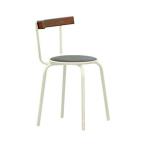 パーソナルチェア 〔1脚販売 ダークブラウン×ミルキーホワイト＋ダークブラウン〕 幅43cm 日本製 受注生産 代引不可