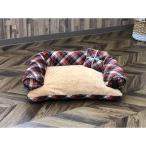 Pet Bed（ペットベッド）あご置きクッション付き パープル×キャメル 代引不可