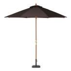 木製パラソル 幅270cmタイプ ブラウン 組立品 〔パラソルベース別売〕 代引不可