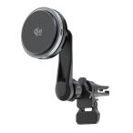 カシムラ 車内用 Qi2マグネットワイヤレススマホ充電器 冷却機能 充電ON/OFF機能 ロングアーム エアコン取り付け KW-62