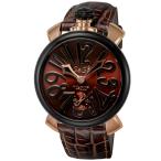 GAGA MILANO ガガ ミラノ MANUALE 48MM 5014.02S-BRW 腕時計 メンズ 送料無料