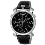 GAGA MILANO ガガ ミラノ THIN CHRONO 46MM 5097.01BK-N-ST 腕時計 メンズ 送料無料