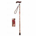 ウェルファン 夢ライフステッキ スリムネック折畳スリムタイプ 柄 ワインフローラル 代引不可