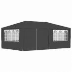 vidaXL プロ仕様 パーティーテント 側壁付き 4x6m アントラシート 90g/m2ホーム ガーデン 芝 ガーデン アウトドアリビング アウトドアストラクチャー 代引不可
