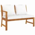 vidaXL сад bench 114.5cm крем подушка имеется Akashi a натуральное дерево мебель уличный мебель наружный стул наружный для комбинация диван комплект оплата при получении не возможно 