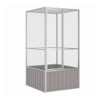 vidaXL bird клетка серый 111x107x211.5 cm цинк металлизированный сталь животное товары для домашних животных товары для домашних животных птица сопутствующие товары брать . корзина * подставка оплата при получении не возможно 